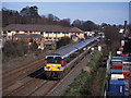 Express train leaving Lisburn station