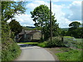 Unthank Lane, bend and house