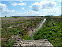 SK2974 : Drainage channel across Leash Fen by Andrew Hill