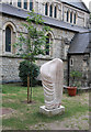 St John the Evangelist, Lansdowne Crescent - Sculpture in churchyard
