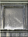 Inscription on parish school house