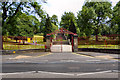 SJ9397 : Dukinfield Park Gates by David Dixon