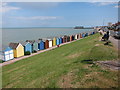 Herne Bay beach huts and pier