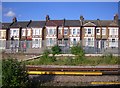 Milkwood Road, Herne Hill, from the train