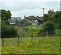 Meadow and houses above Hollins House