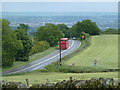 View down to the A619