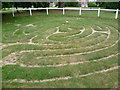 Detail of the turf maze at Wing