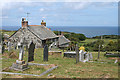 Trevalga: view over graveyard