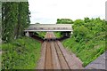 Road bridge over the railway at Rushwick