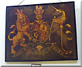SD5769 : Royal coat of arms, St John the Evangelist's Church, Gressingham by Karl and Ali