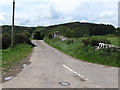 View westwards from the crossroads along the Carrowvanny Road