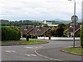 The Grandstand at Downpatrick Race Course viewed from the southern entrance to Race Course Road