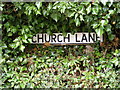 Church Lane sign