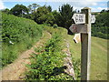 Footpath sign on the SWCP