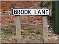 Brook Lane sign