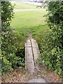 TM2764 : Footbridge of the footpath to Charnwood Mill by Geographer