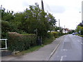 TM2764 : B1119 Saxtead Road & footpath to Charnwood Mill by Geographer
