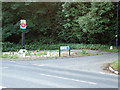 Church Chase entrance and village sign