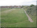 Footpath behind the sea wall