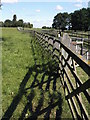 SP2852 : Fence by the drive to The Old Rectory, Walton by Derek Harper