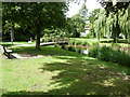 Public footpath bridge at the end of South Pond