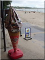 Mudeford: large Cornetto at Avon Beach