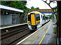 Stansted Express train at Stansted Mountfitchet