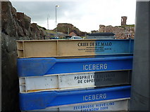 NT6779 : Fishbox of the Week : Cream and Blue Criee De St Malo at Dunbar, 19 June 2011 by Richard West