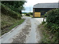 Buddington Lane passing barn at Buddington Farm