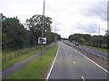 Speed camera sign on East Lancs Road near Walkden Road crossing
