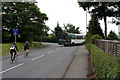 Bus turning in to Burras Lane