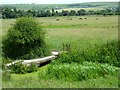 Broken bridge over drainage channel near the River Adur