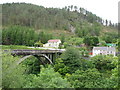 The concrete road bridge in Cymmer