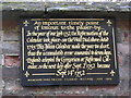 Plaque for Sundial Malmesbury House, Salisbury