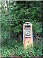 TM4384 : Old petrol pump beside the A145 road, Shadingfield by Evelyn Simak