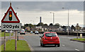 J3986 : "Traffic signals ahead" sign, Carrickfergus by Albert Bridge
