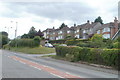 Houses set back from Usk Road, New Inn, Pontypool