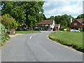 Umbrellas on a warm summers day at the Red Lion Fernhurst