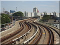 DLR viewed from West Silvertown station