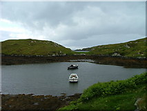 NG2195 : Boats on an inlet of An Acairsaid a Deas by Dave Fergusson