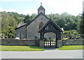 Bells, bell tower and lych gate, Church of St Cwrdaf, Llanwrda