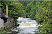 NS8842 : Weirs on the River Clyde alongside the Retort House by Stuart Logan