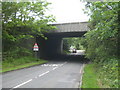 SU7770 : M4 motorway bridge over Mill Lane Sindlesham by Rod Allday