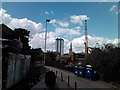 View of Brentford Police Station tower from Dock Road