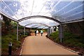 Covered path to the car parks