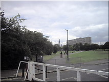 TQ3277 : Burgess Park, Peckham with the Shard in the distance by PAUL FARMER