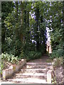 Footpath to the barn at Wherstead Hall Farm