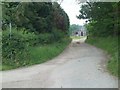 Footpath leaves road