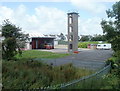 SS9768 : Llantwit Major fire station tower and fire engine by Jaggery