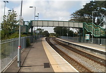 SS9768 : Footbridge, Llantwit Major railway station by Jaggery